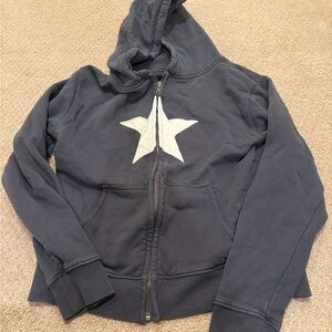 Women's Navy Star Hoodie